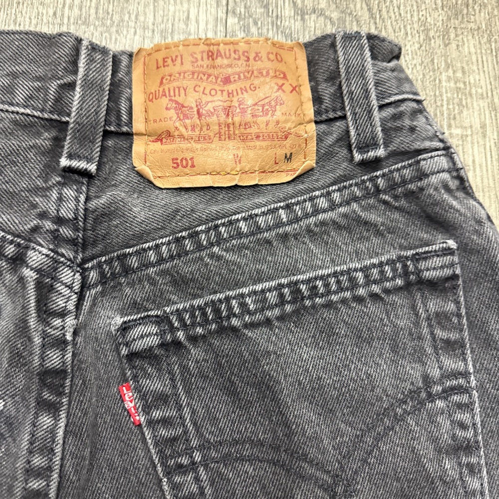 Vintage 90s Levi’s 501 Black Denim Button Fly Jeans Made in USA - Picture 12 of 13